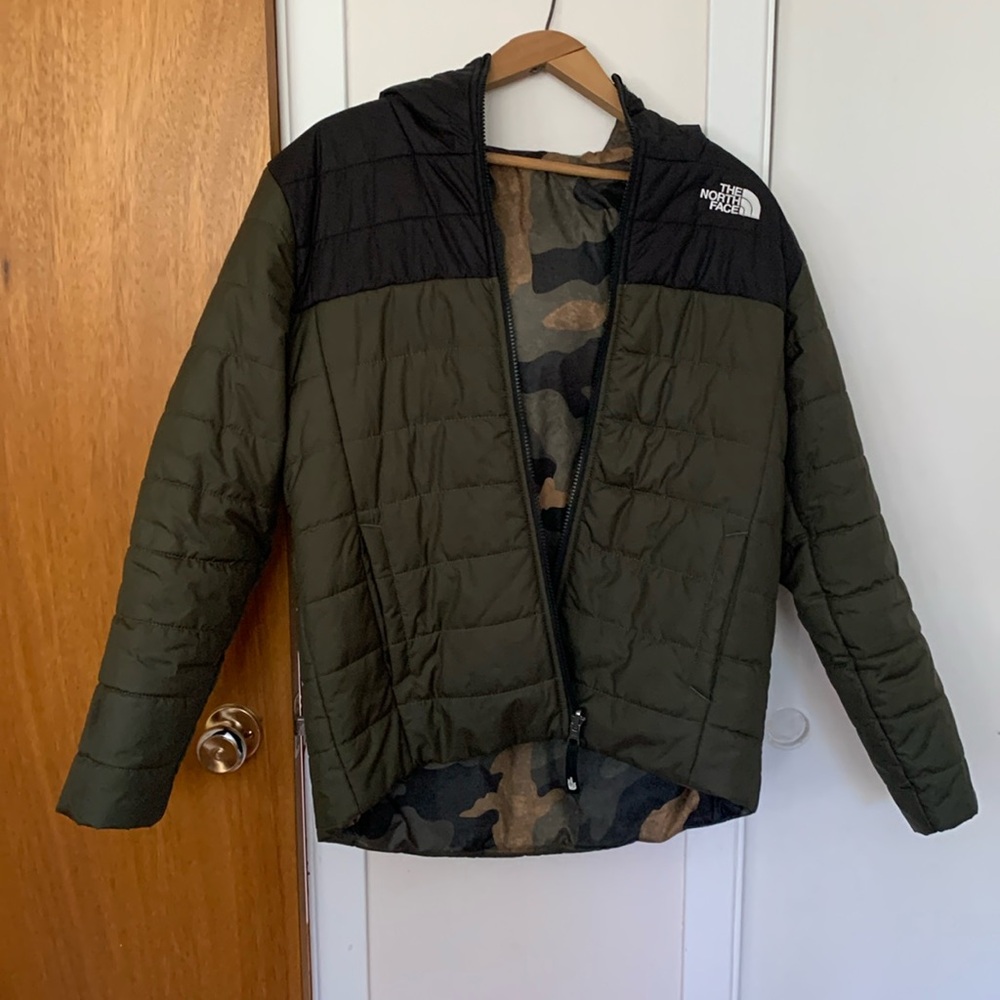 Fall puffer jacket reversanle